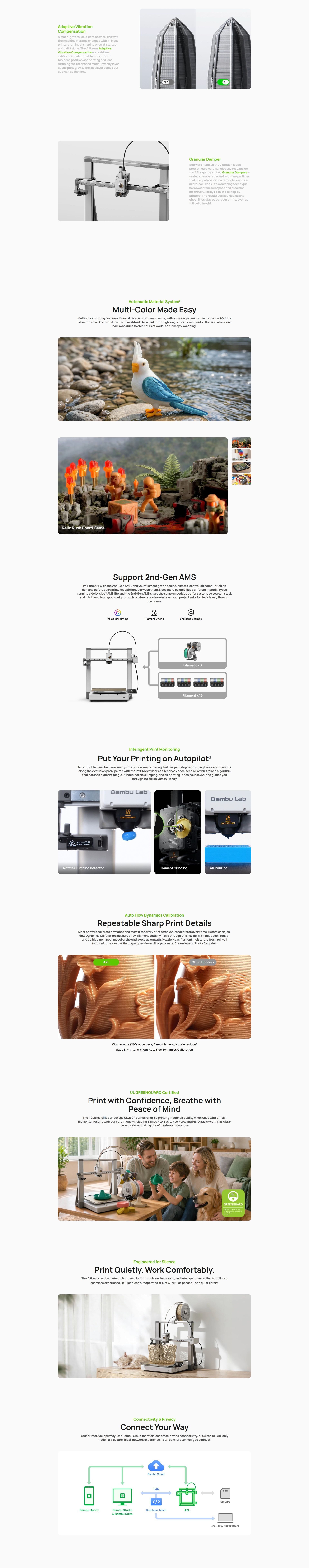 Bambu Lab A2L 3D Printer ｜ Standalone [Global Version]
